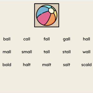 Orton-Gillingham Virtual Phonics Lesson: a = /o/ Words